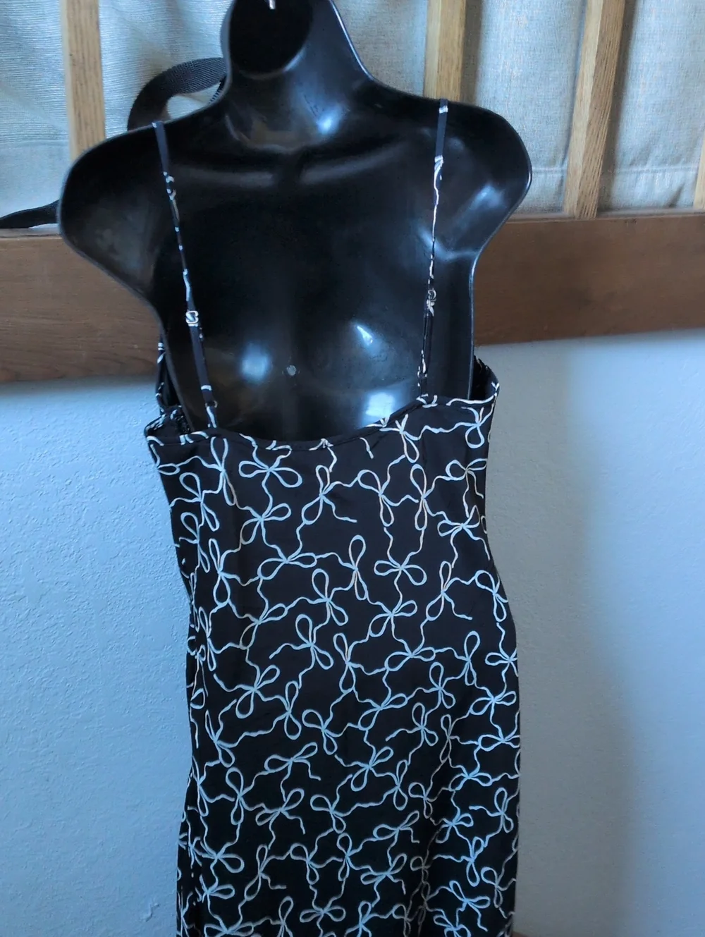 ✨ Nwt Abercrombie Slip Maxi Dress In White And Black Ribbon Size M